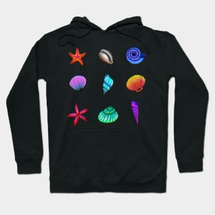 Rainbow Sea Shells Hoodie